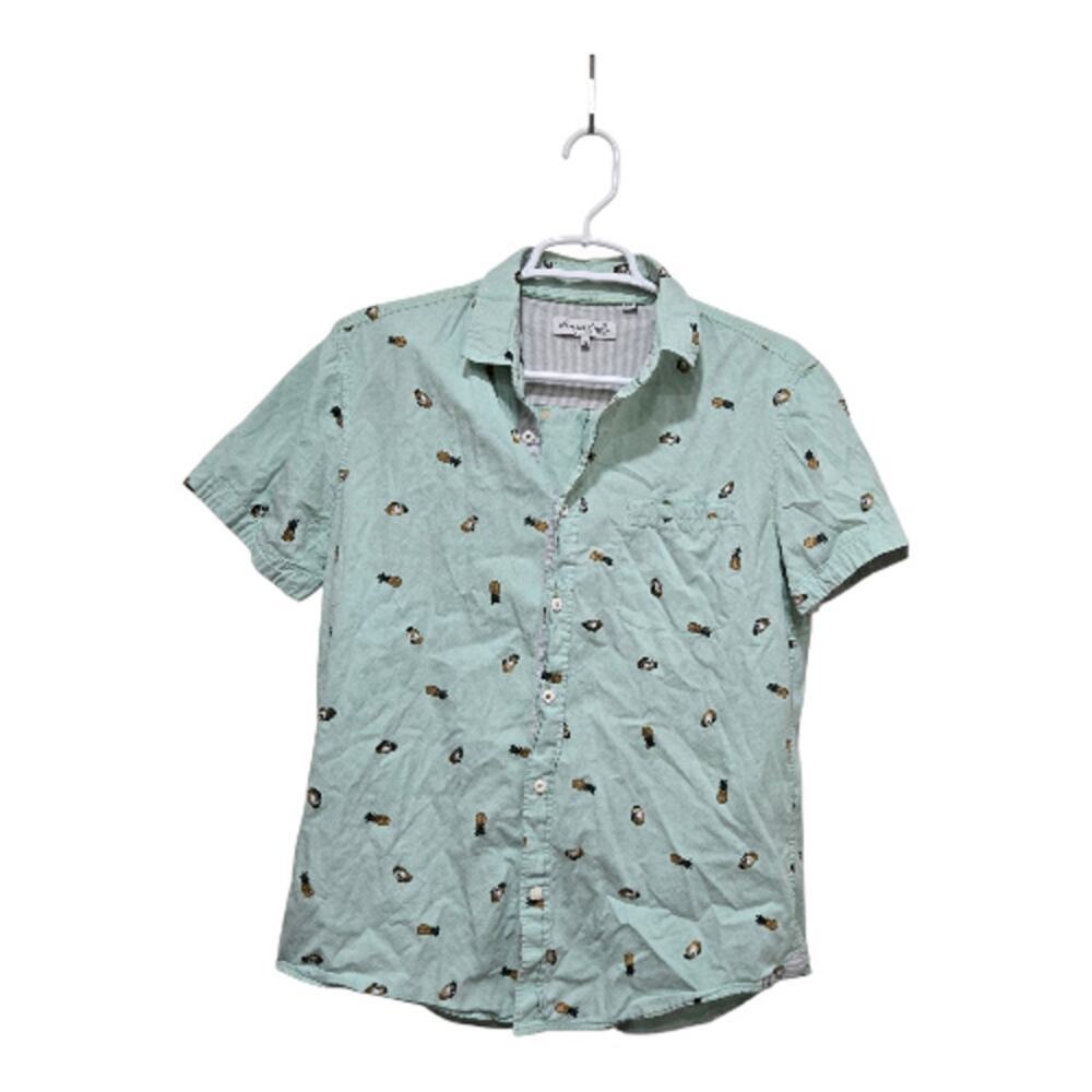 Sovereign Code Mint Green Pineapple Button Up Shirt Men’s Size S